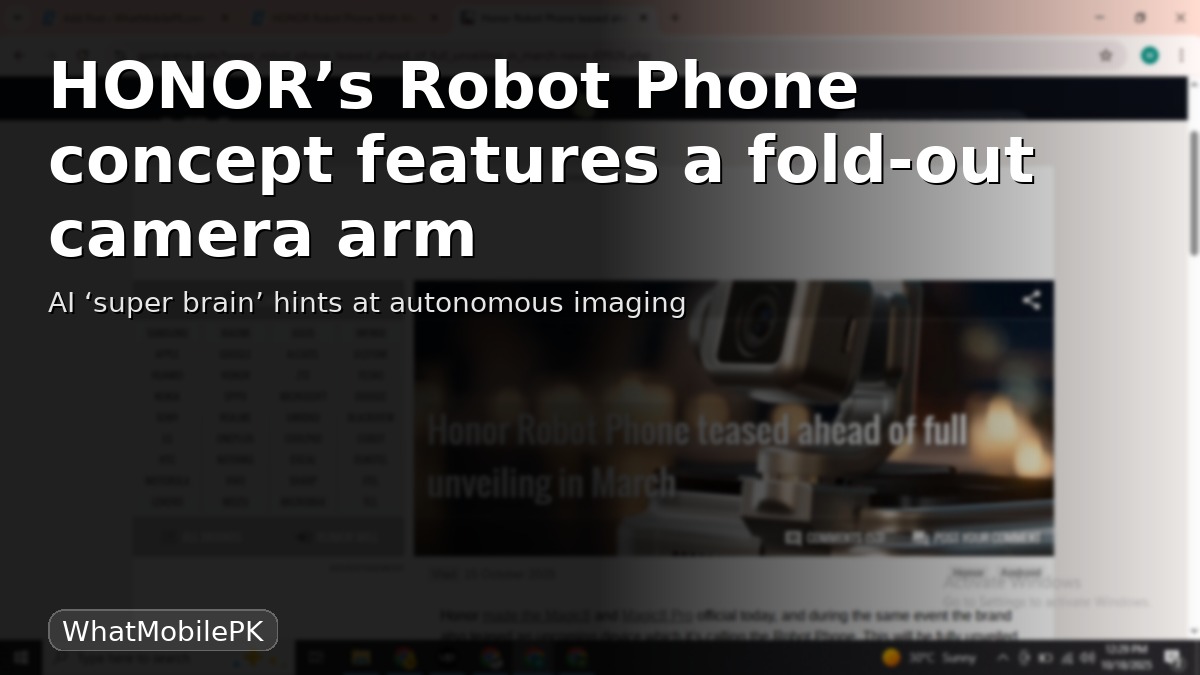 Read more about the article HONOR Robot Phone With Moving Camera Arm And AI