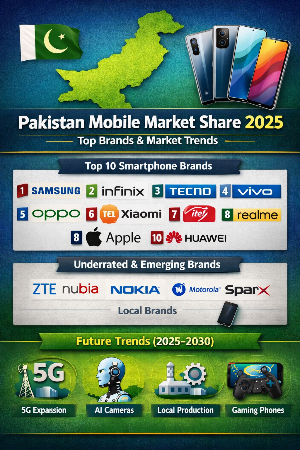 Read more about the article Pakistan Mobile Phone Market Share 2025