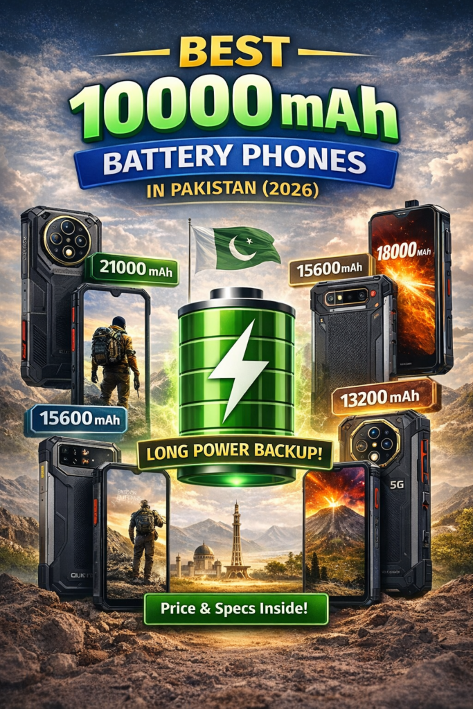 Best 10000 mAh Battery Phones Price in Pakistan 2026 – Ultimate Power Backup Guide