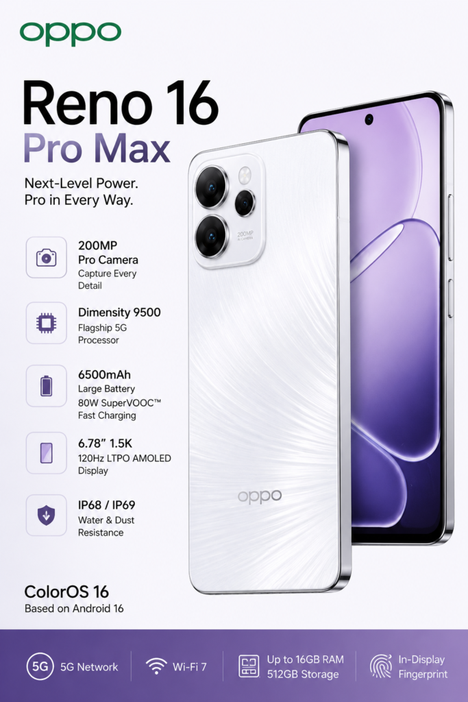 Oppo Reno 16 Pro Max | whatmobile pk