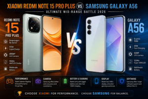 Read more about the article Xiaomi Redmi Note 15 Pro Plus vs Samsung Galaxy A56 – The Ultimate Mid-Range Battle