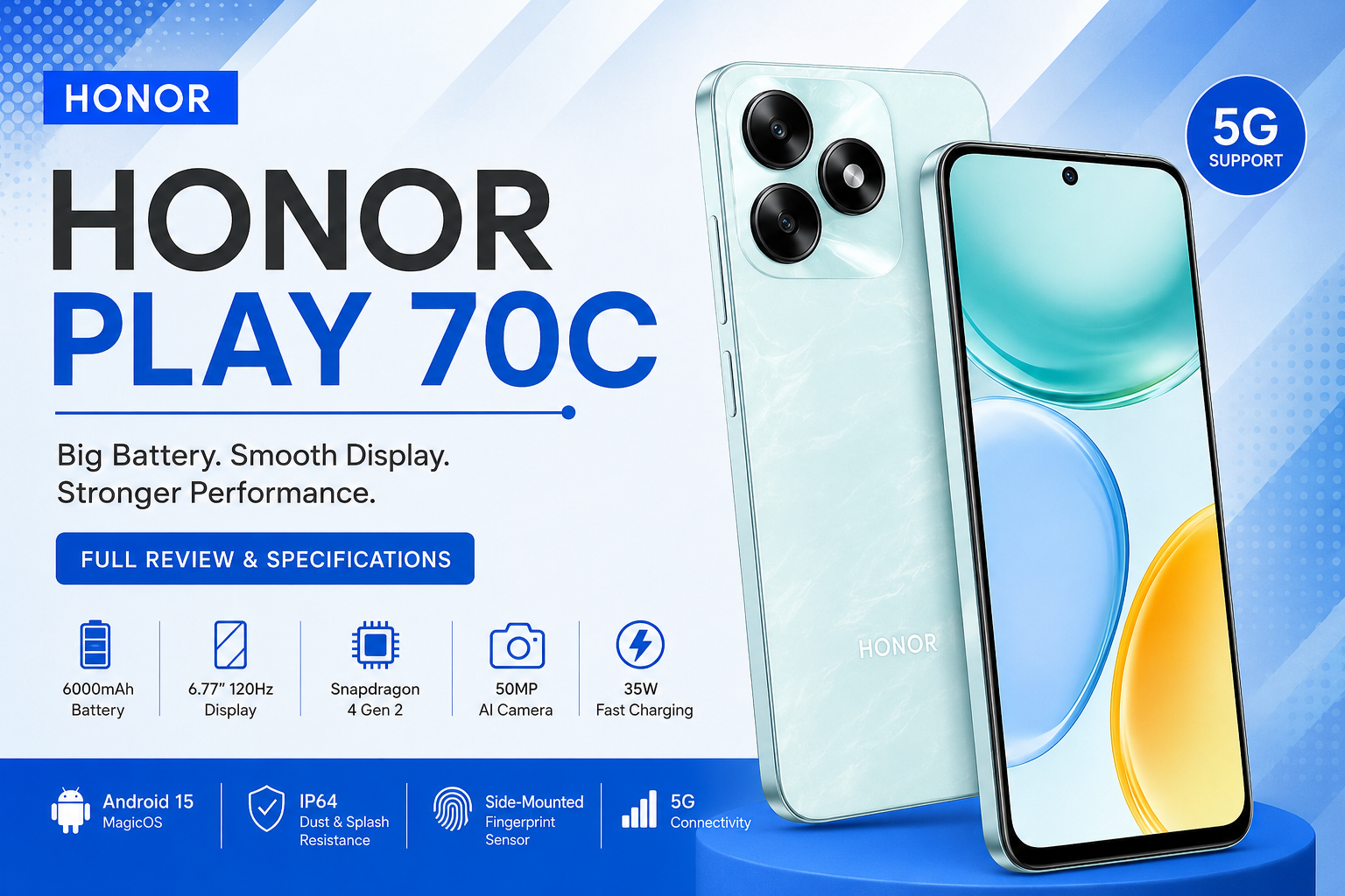 Read more about the article Honor Play 70C Released in china on may 5 |  Full Review
