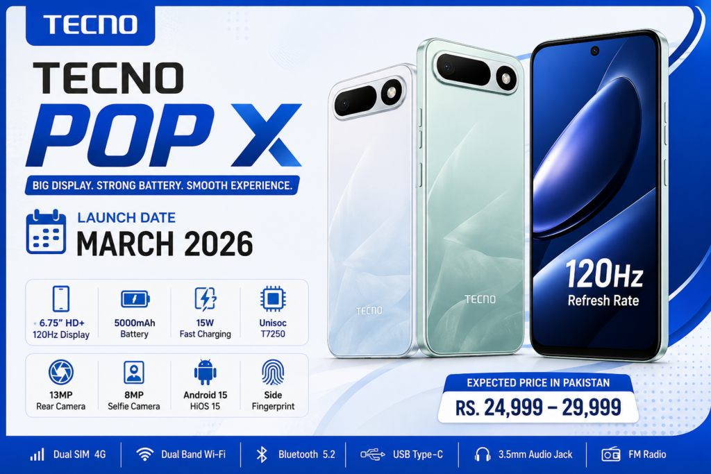 Tecno Pop X Launch Date, Price & Full Specifications | whatmobile pk
