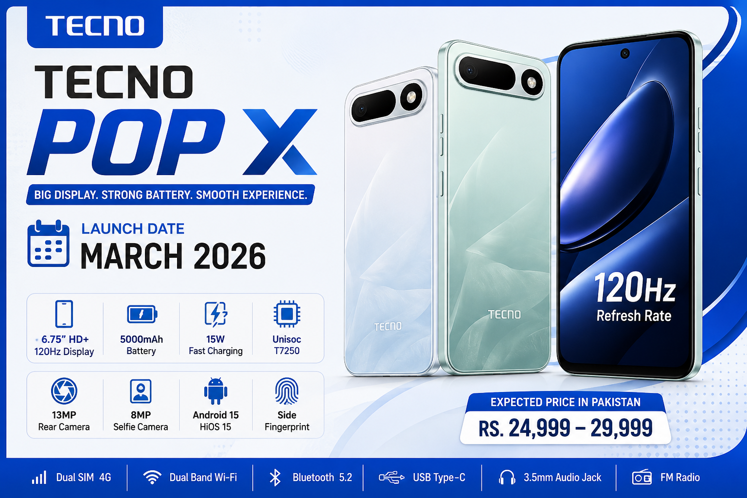 Read more about the article Tecno Pop X Launch Date, Price & Full Specifications
