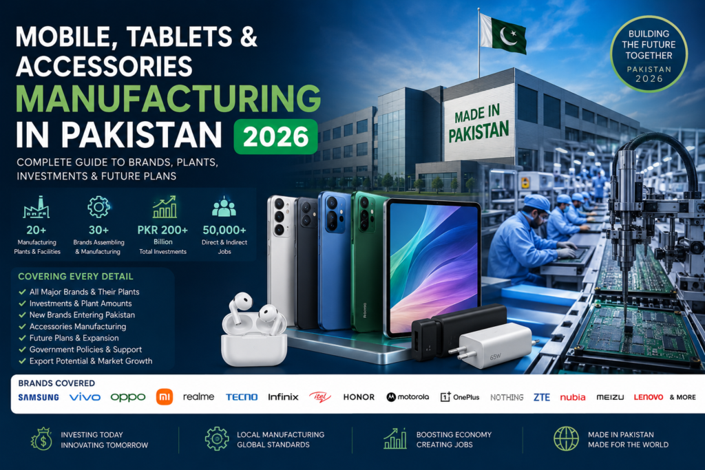 Pakistan Mobile, Tablet & Accessories Manufacturing Industry 2026 | whatmobile pk