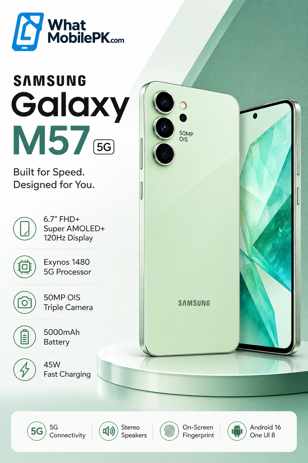 You are currently viewing Samsung Galaxy M57 Review, Specifications, Features & Expected Price in Pakistan 2026