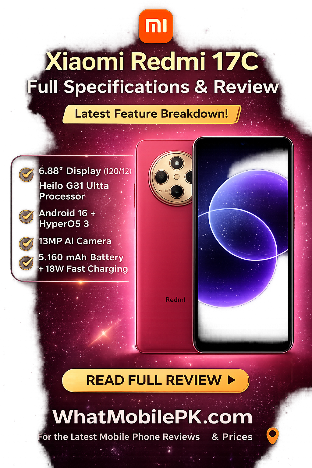 Read more about the article Xiaomi Redmi 17C Officially Released – Full Specifications, Features, Performance & Complete Review