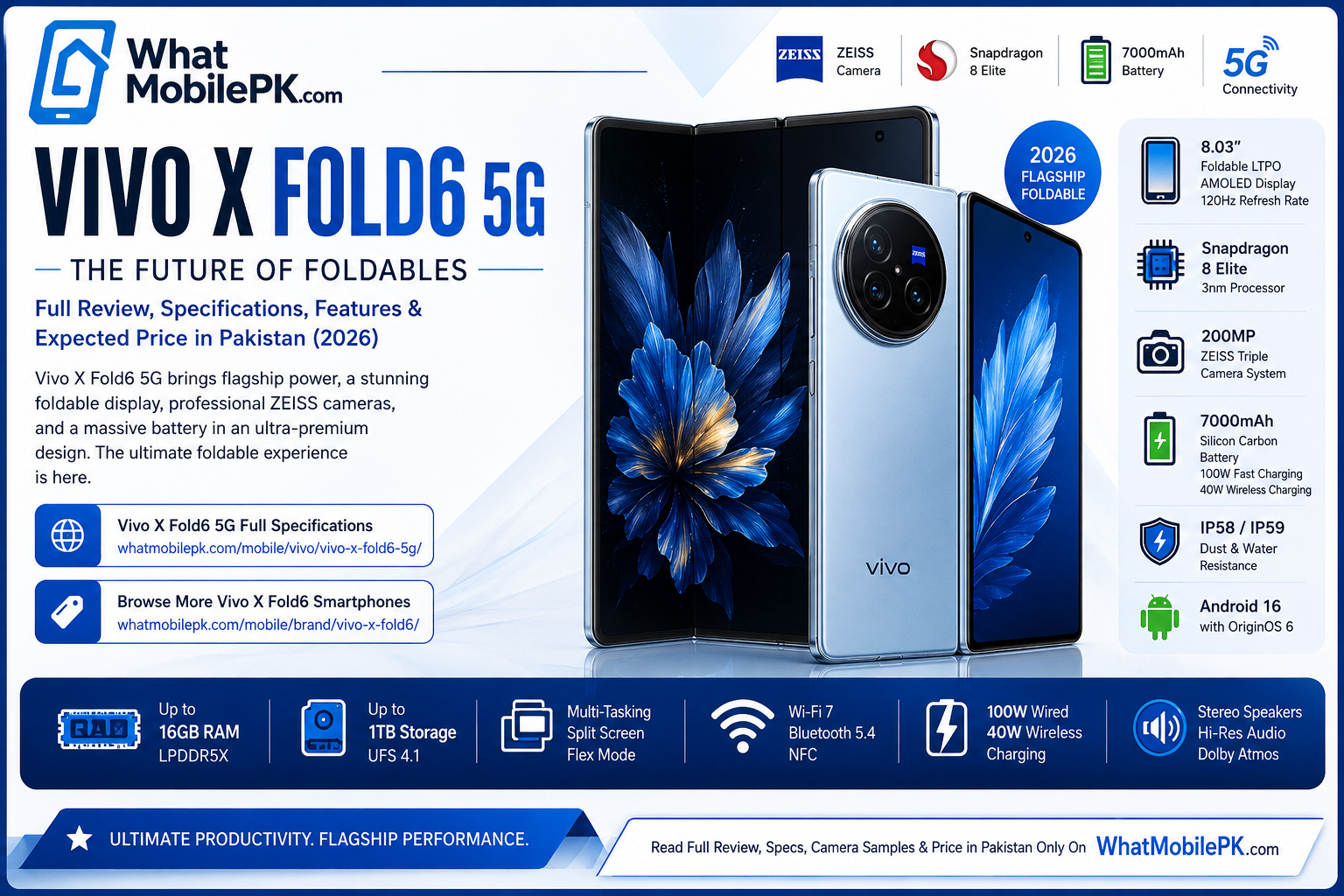 You are currently viewing Vivo X Fold6 5G Review, Specifications, Features & Price in Pakistan 2026
