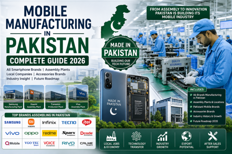 Mobile Manufacturing in Pakistan 2026: Complete Guide to Smartphone Brands, Factories, Assembly Plants & Future Industry